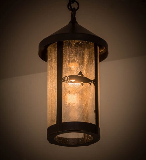 Meyda Lighting 8"W Bonefish Fulton Hanging Lantern Pendant 50116 Chandelier Palace