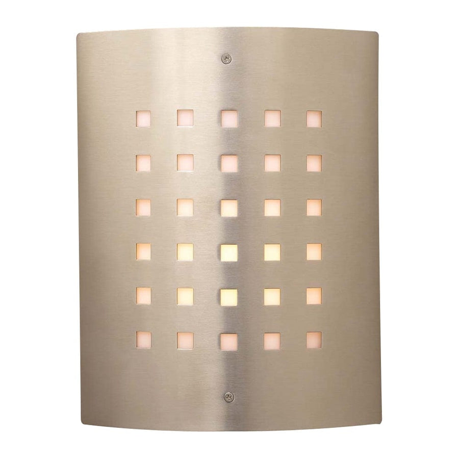 PLC Lighting Figaro 1-Light Satin Nickel Dimmable Exterior Light 1879 SN Chandelier Palace