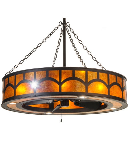 Meyda Lighting 44" Wide Mission Hill Top Chandel-Air 148947 Chandelier Palace