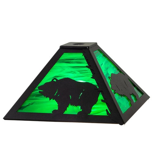 Meyda Lighting 12" Square Grizzly Bear Shade 29972 Chandelier Palace