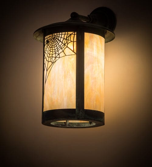 Meyda Lighting 12"W Fulton Spider Web Solid Mount Wall Sconce 34160 Chandelier Palace