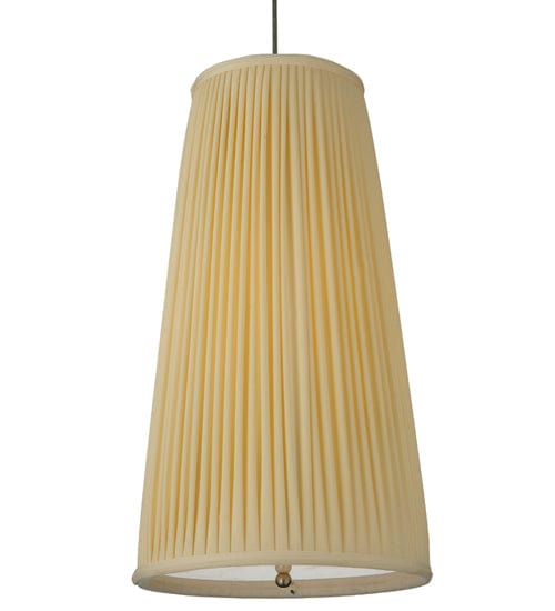 Meyda Lighting 13.25"W Channell Tapered & Pleated Pendant 128987 Chandelier Palace