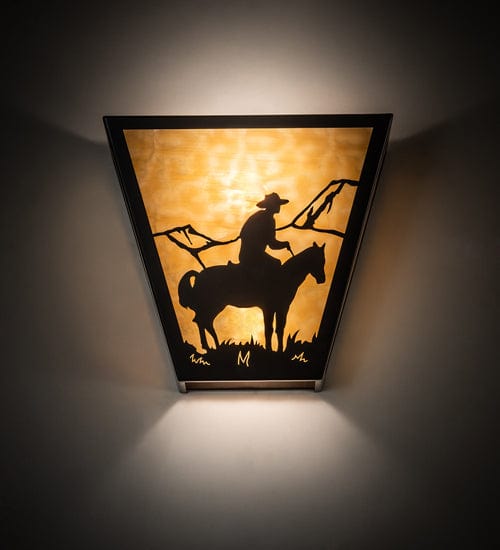 Meyda Lighting 13" Wide Cowboy Wall Sconce 23955 Chandelier Palace