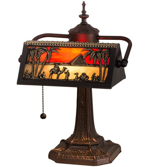 Meyda Lighting 15.5"H Camel Mission Banker's Lamp 27142 Chandelier Palace