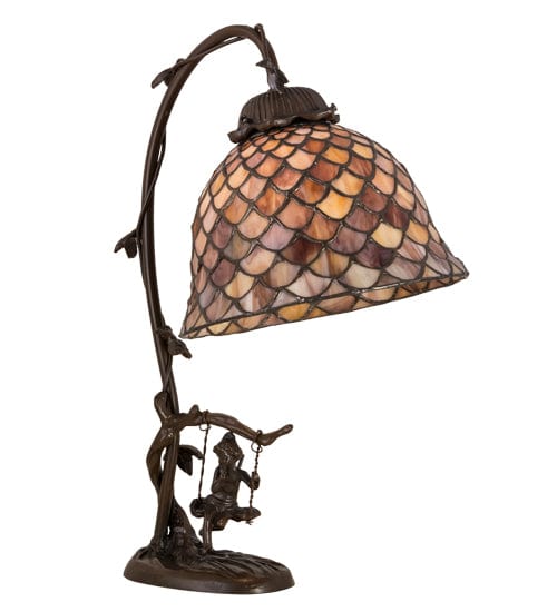 Meyda Lighting 15"H Tiffany Fishscale Accent Lamp 74046 Chandelier Palace