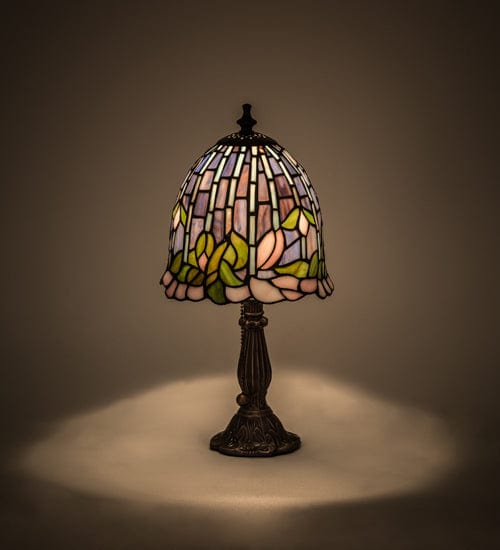 Meyda Lighting 15" High Flowering Lotus Mini Lamp 26647 Chandelier Palace