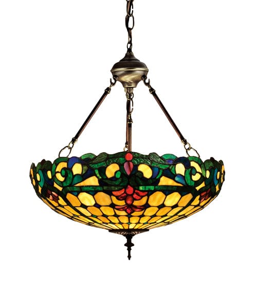 Meyda Lighting 18"W Duffner & Kimberly Colonial Inverted Pendant 26694 Chandelier Palace