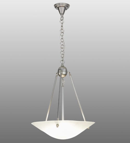 Meyda Lighting 20"W Revival Frosted Deco Ball Inverted Pendant 151736 Chandelier Palace