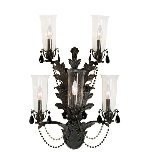 Meyda Lighting 20" Wide French Baroque 5 Light Wall Sconce 120231 Chandelier Palace