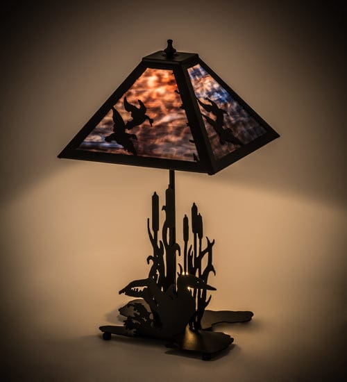 Meyda Lighting 21" High Ducks in Flight W/Lighted Base Table Lamp 170687 Chandelier Palace