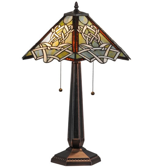 Meyda Lighting 24.5"H Glasgow Bungalow Table Lamp 154481 Chandelier Palace