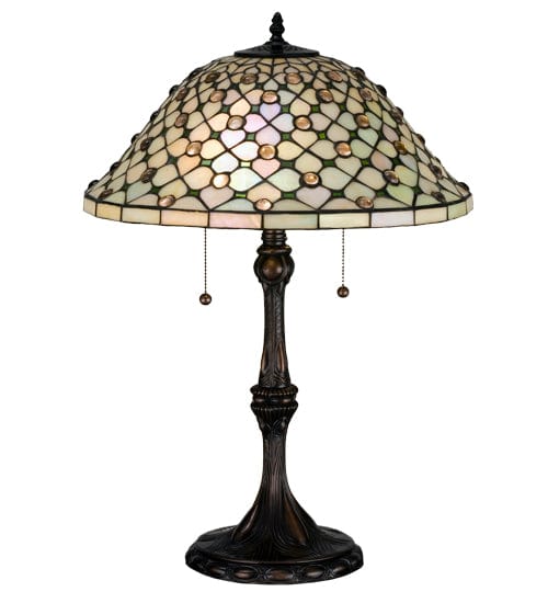 Meyda Lighting 25"H Diamond & Jewel Table Lamp 18728 Chandelier Palace