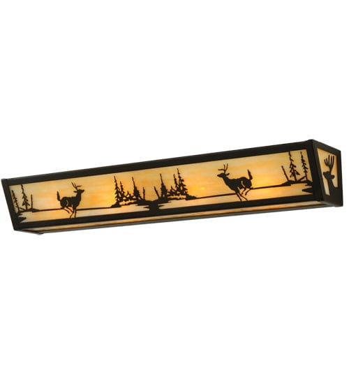 Meyda Lighting 30"W Deer at Lake Vanity Light 139230 Chandelier Palace