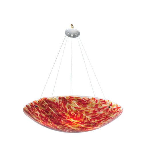 Meyda Lighting 30"W DUNE DI SABBIA FUSED GLASS INVERTED PENDANT 99777 Chandelier Palace