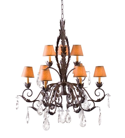 Meyda Lighting 36" Wide Country French 10 Light Two Tier Chandelier 119077 Chandelier Palace