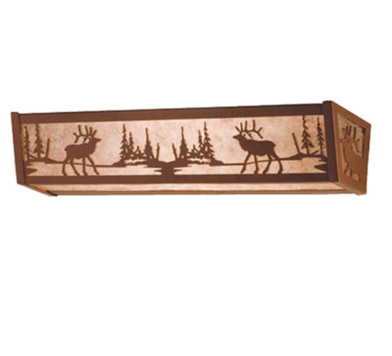 Meyda Lighting 36" Wide Elk at Lake Vanity Light 67847 Chandelier Palace