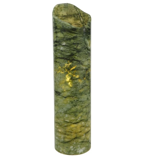 Meyda Lighting 4"W Cylindre Green Jadestone Shade 123474 Chandelier Palace