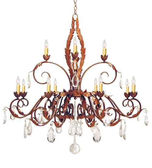 Meyda Lighting 48" Wide Country French 12 Light Two Tier Chandelier 120354 Chandelier Palace