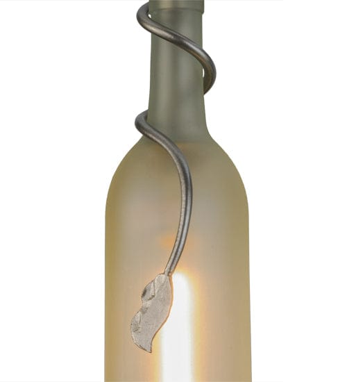 Meyda Lighting 5"W Tuscan Vineyard Clear Frosted Wine Bottle Mini Pendant 151308 Chandelier Palace