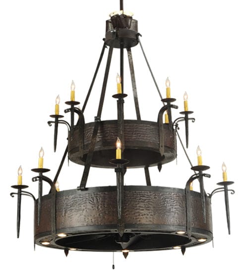 Meyda Lighting 51"W Costello 2 Tier Up and Downlight Chandel-Air 118785 Chandelier Palace