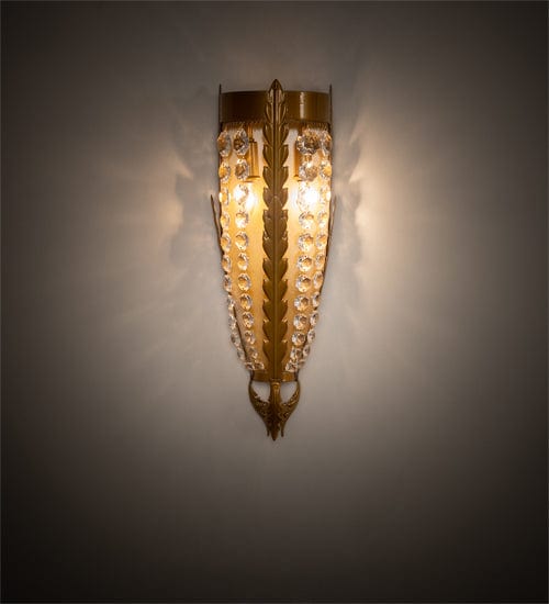Meyda Lighting 6" Wide Chrisanne Crystal Wall Sconce 211949 Chandelier Palace