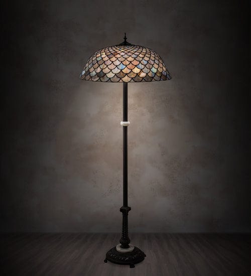 Meyda Lighting 62" High Tiffany Fishscale Floor Lamp 108588 Chandelier Palace
