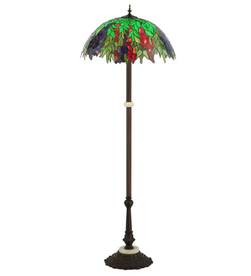 Meyda Lighting 63" High Tiffany Honey Locust Floor Lamp 122380 Chandelier Palace