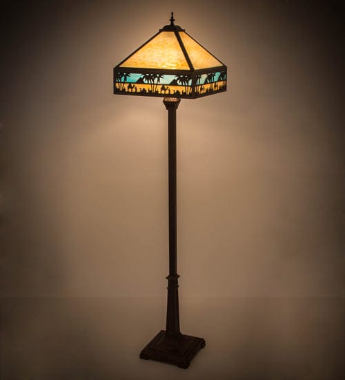 Meyda Lighting 67.5"H Camel Mission Floor Lamp 182377 Chandelier Palace