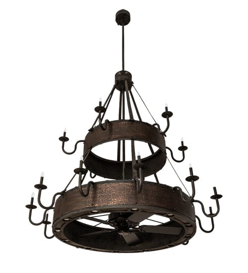 Meyda Lighting 74" Wide Costello 18 Light Two Tier Chandel-Air 213966 Chandelier Palace