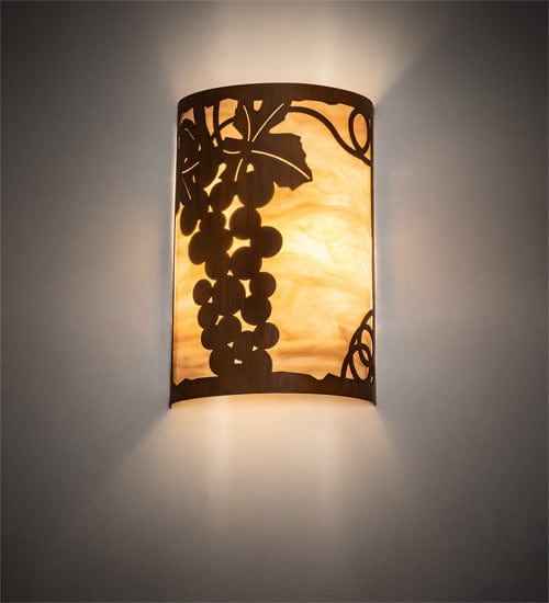 Meyda Lighting 8" Wide Grape Ivy Wall Sconce 213910 Chandelier Palace