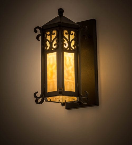 Meyda Lighting 9"W Caprice Lantern Wall Sconce 178196 Chandelier Palace