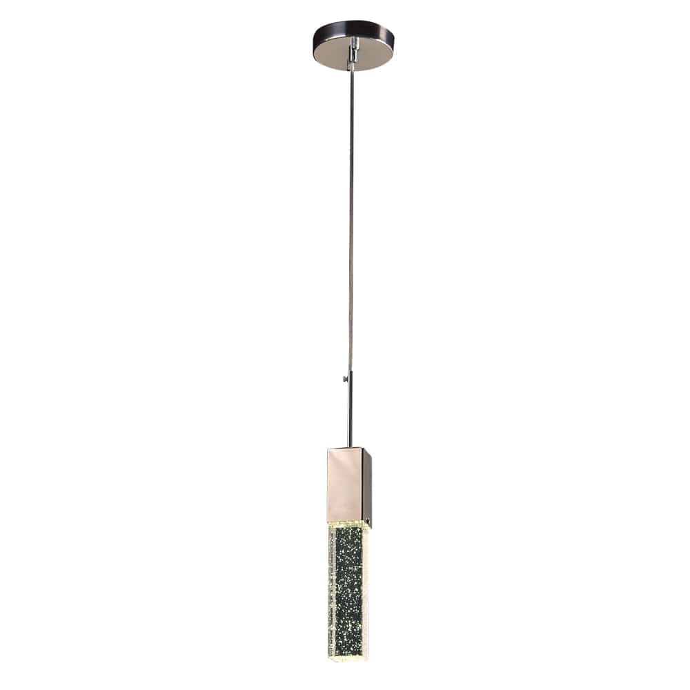 PLC Lighting Aliseo 1-Light Polished Chrome Non Dimmable Pendant Light 92601PC Chandelier Palace