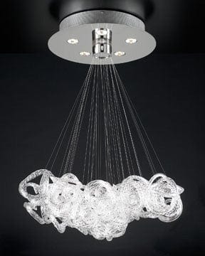 PLC Lighting Elegance 5-Light Polished Chrome Dimmable Chandeliers Light 96978 PC Chandelier Palace