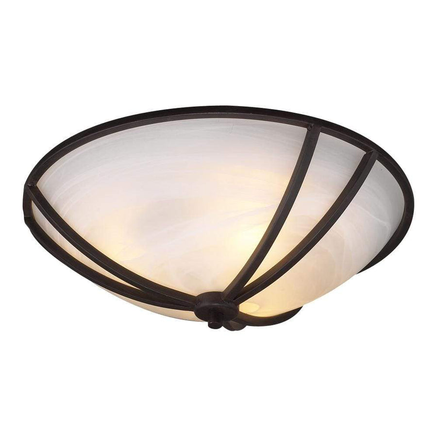 PLC Lighting Highland 2-Light Oil Rubbed Bronze Dimmable Ceiling Light 14861 ORB Chandelier Palace