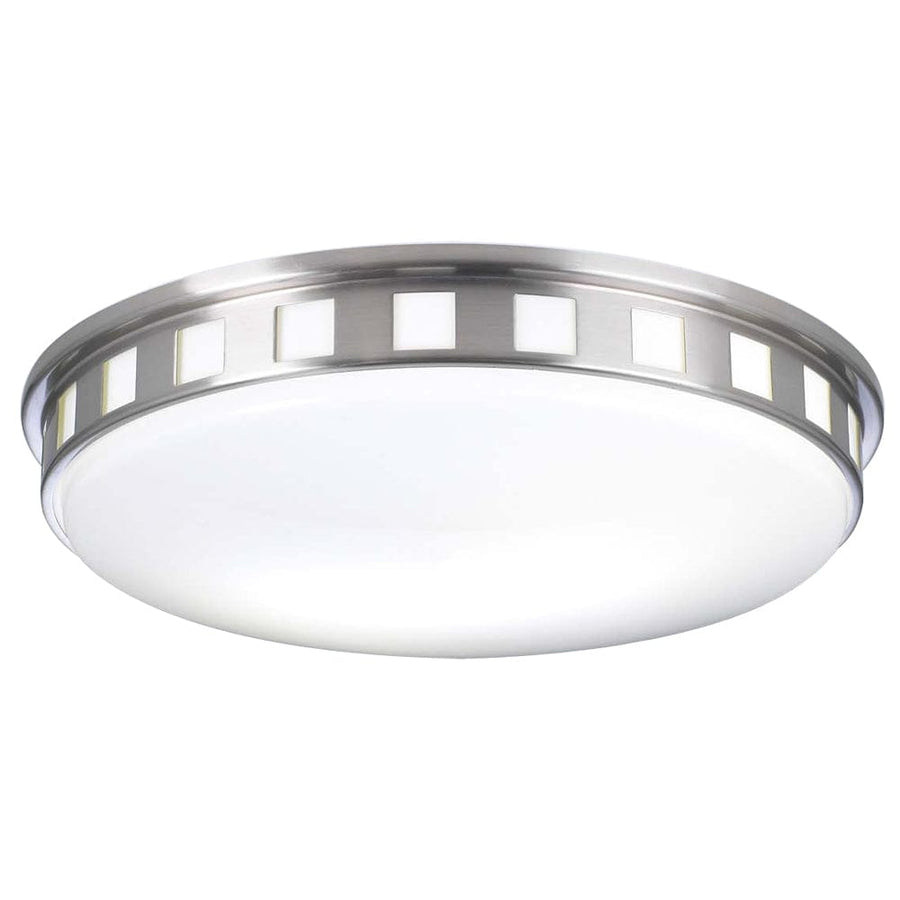 PLC Lighting Paxton 2 LED-Light Satin Nickel Dimmable Ceiling Light 1958SNLED Chandelier Palace