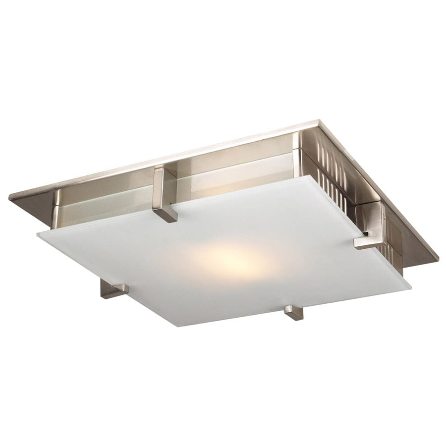 PLC Lighting Polipo 1 LED-Light Satin Nickel Dimmable Ceiling Light 908SNLED Chandelier Palace