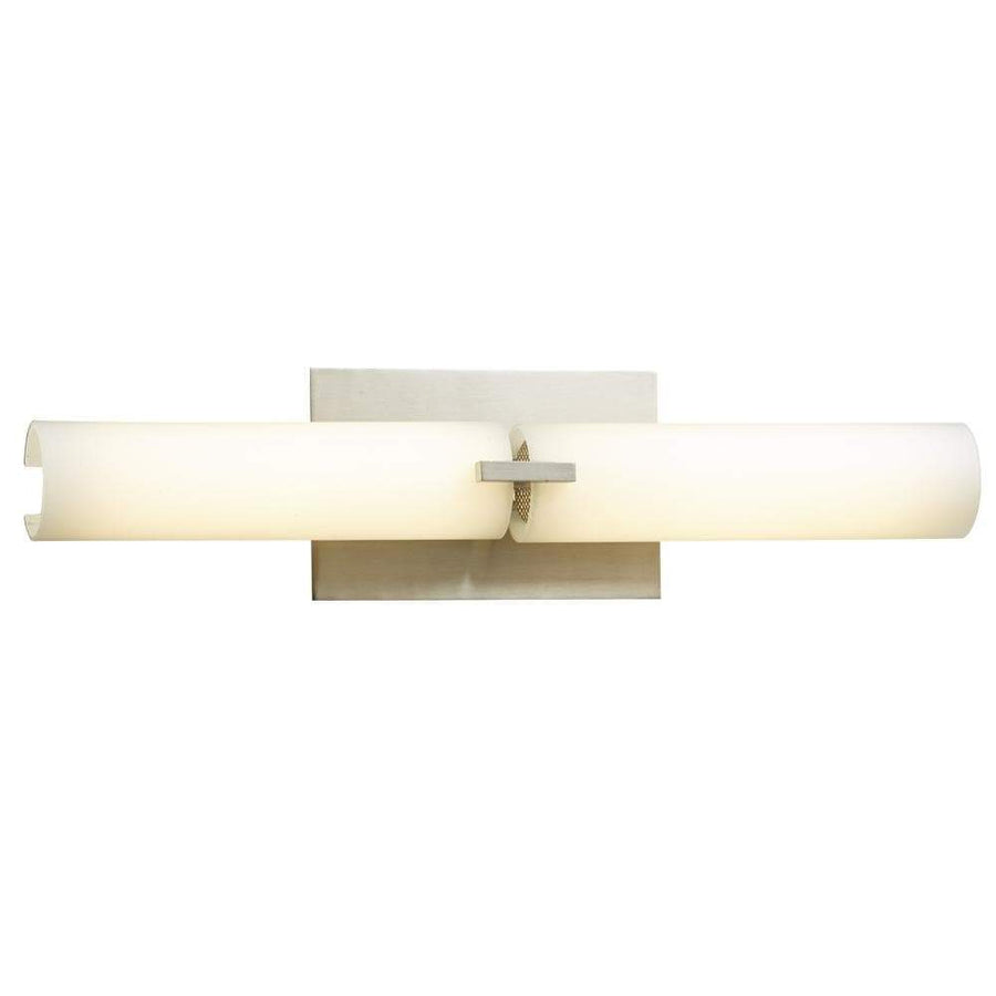 PLC Lighting Polipo 1 LED-Light Satin Nickel Dimmable Wall Light 918SNLED Chandelier Palace