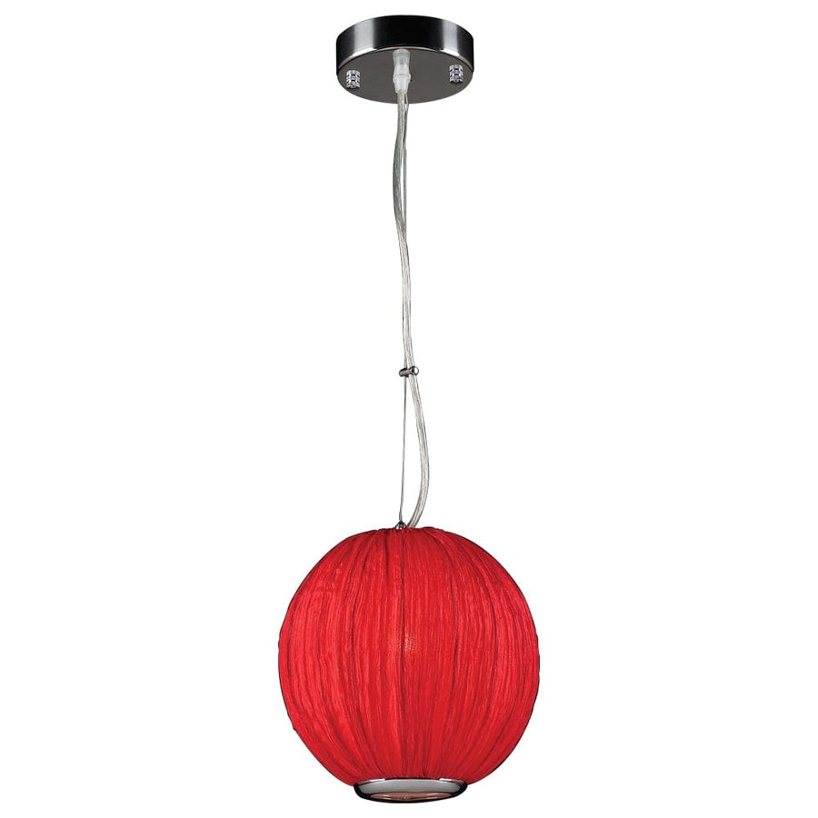 PLC Lighting Sidney 1-Light Red Dimmable Pendant Light 73001 RED Chandelier Palace