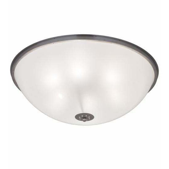 2nd Ave Lighting Flush Mounts Brushed Stainless Steel / Contrail Mist Idalight / Glass Fabric Idalight Adelaide Flush Mount By 2nd Ave Lighting 166061