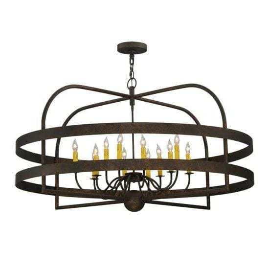 2nd Ave Lighting Chandeliers Gilded Tobacco / Glass Fabric Idalight Aldari Chandelier By 2nd Ave Lighting 139590