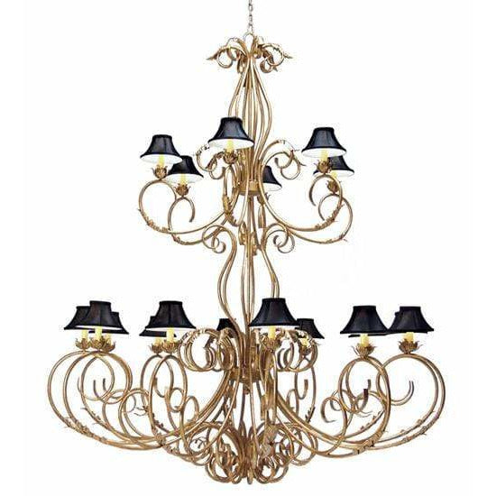 2nd Ave Lighting Chandeliers Spanish Gold / Black Textrene Alexandria Chandelier By 2nd Ave Lighting 120320