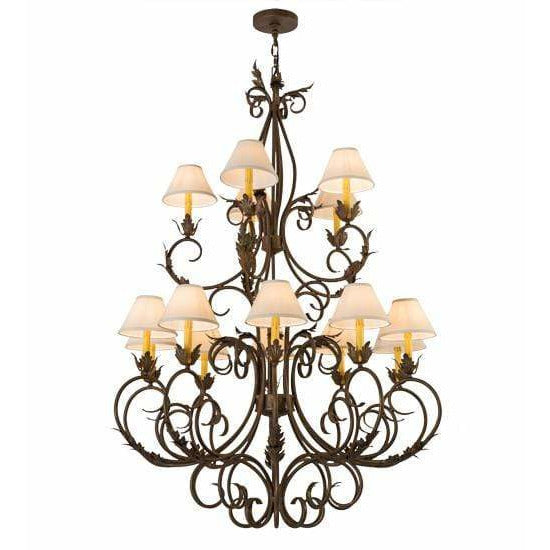 2nd Ave Lighting Chandeliers Cortez Gold / Glass Fabric Idalight Alexandria Chandelier By 2nd Ave Lighting 169636