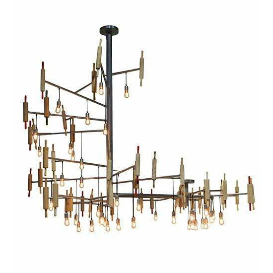 2nd Ave Lighting Chandeliers Sparkle Silver / Glass Fabric Idalight Alva Chandelier By 2nd Ave Lighting 177477