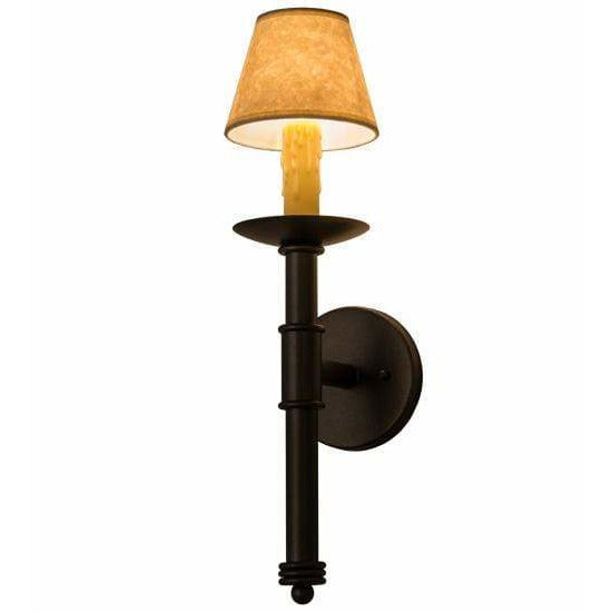 2nd Ave Lighting One Light Blackened Pewter / Natural Parchment / Glass Fabric Idalight Amada One Light By 2nd Ave Lighting 160537