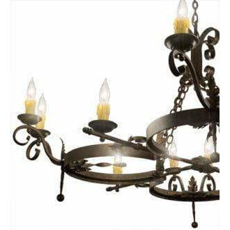 2nd Ave Lighting Chandeliers Gilded Tobacco / Glass Fabric Idalight Andorra Chandelier By 2nd Ave Lighting 183798