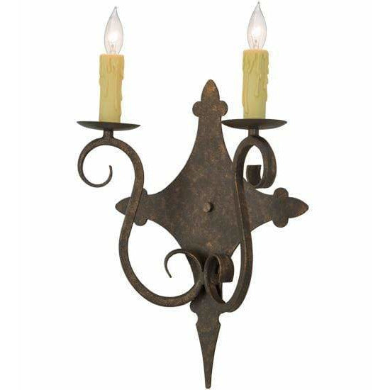 2nd Ave Lighting Two Lights Gilded Tobacco / Glass Fabric Idalight Angelique Two Light By 2nd Ave Lighting 153385