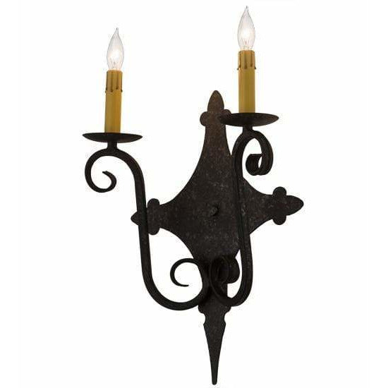 2nd Ave Lighting Two Lights Graphite Pewter / Glass Fabric Idalight Angelique Two Light By 2nd Ave Lighting 183262