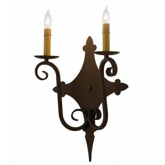 2nd Ave Lighting Two Lights Rustic Iron / Glass Fabric Idalight Angelique Two Light By 2nd Ave Lighting 183520