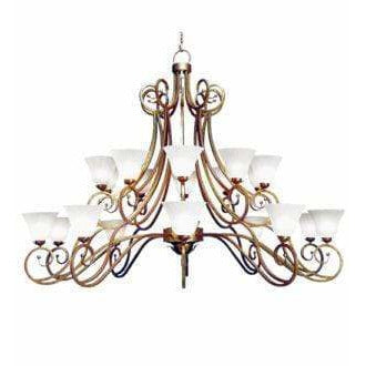 2nd Ave Lighting Chandeliers Autumn Leaf / White Scavo Glass Angelo Chandelier By 2nd Ave Lighting 118269