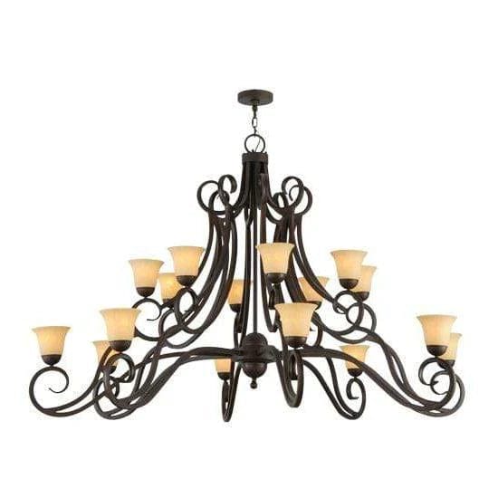 2nd Ave Lighting Chandeliers Classic Rust / Beige Glass / Glass Fabric Idalight Angelo Chandelier By 2nd Ave Lighting 141671